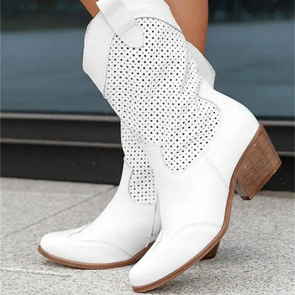 DOLORES Botines Vaqueras Para Mujer - Yehaw | Blanco - Yehaw 