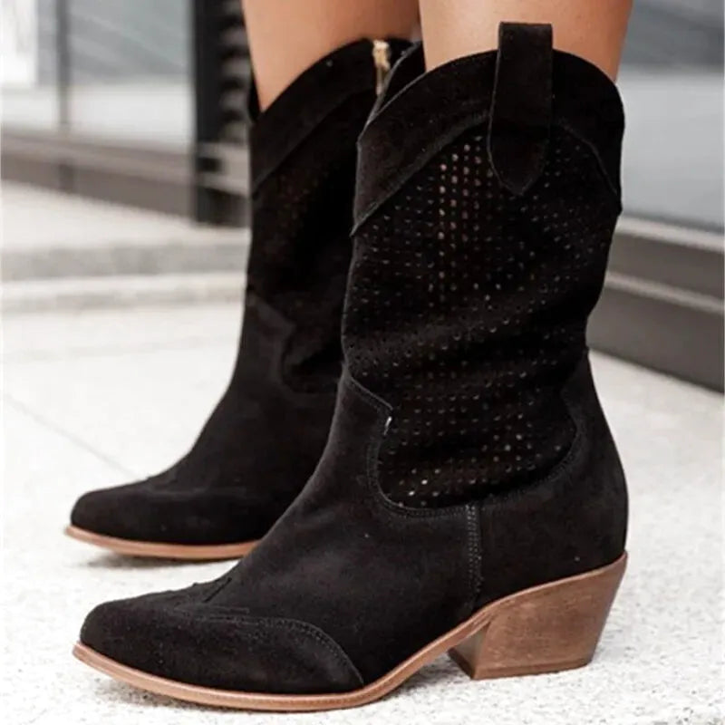 DOLORES Botines Vaqueras Para Mujer - Yehaw | Negro - Yehaw 