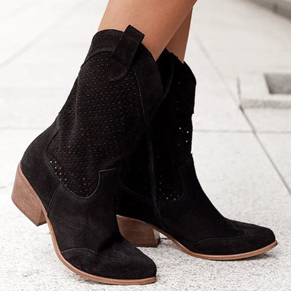 DOLORES Botines Vaqueras Para Mujer - Yehaw | Negro - Yehaw 