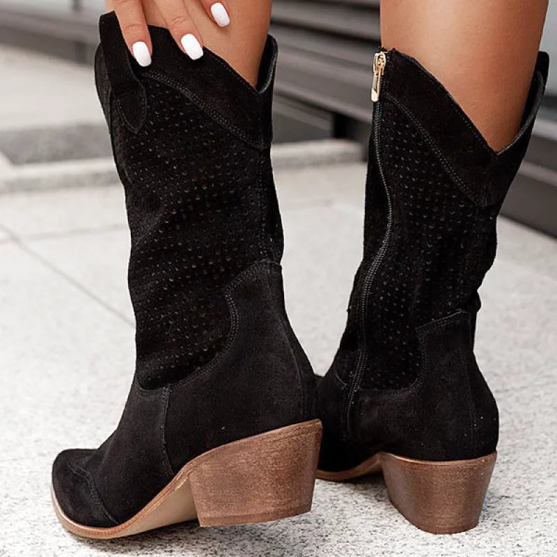 DOLORES Botines Vaqueras Para Mujer - Yehaw | Negro - Yehaw 