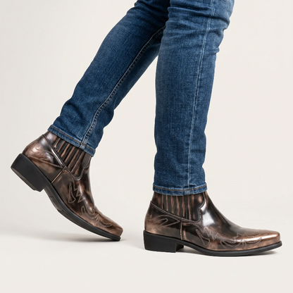 NACHO Botines Vaqueras Para Hombre - Yehaw | Oro