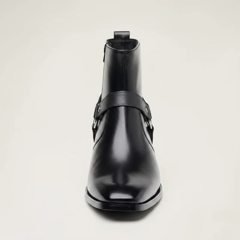 MILO Botines Vaqueras Para Hombre - Yehaw | Negro