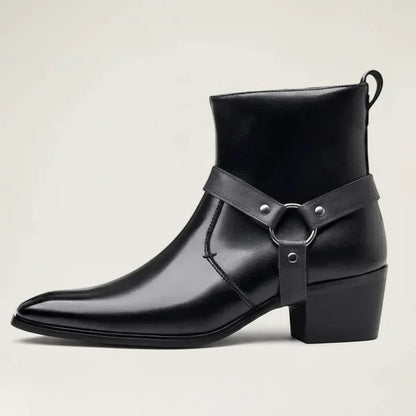 MILO Botines Vaqueras Para Hombre - Yehaw | Negro
