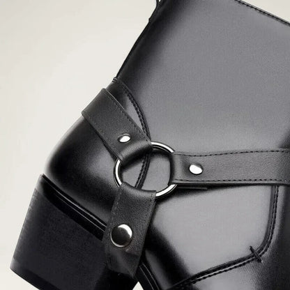 MILO Botines Vaqueras Para Hombre - Yehaw | Negro