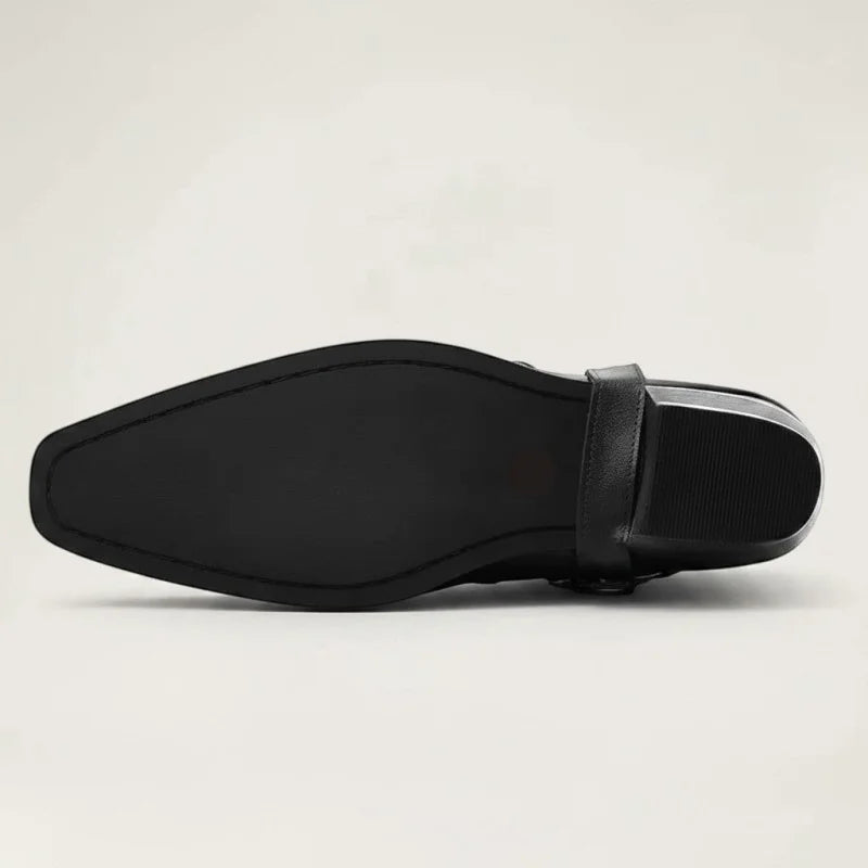 MILO Botines Vaqueras Para Hombre - Yehaw | Negro