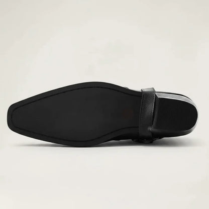 MILO Botines Vaqueras Para Hombre - Yehaw | Negro