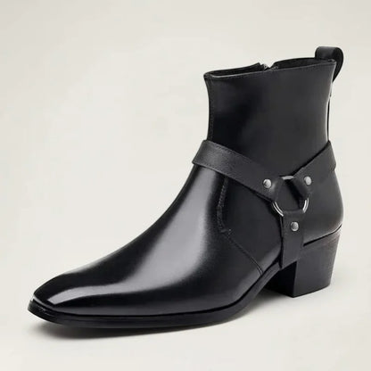 MILO Botines Vaqueras Para Hombre - Yehaw | Negro
