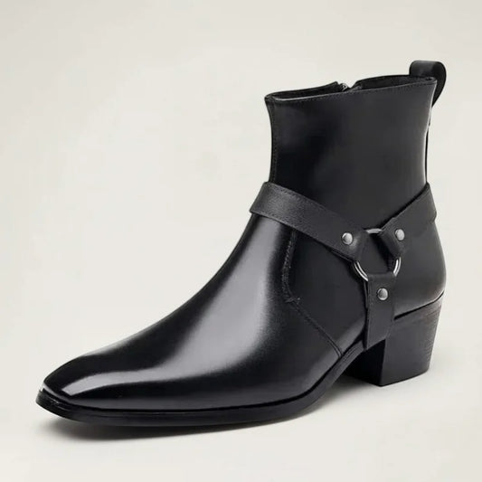 MILO Botines Vaqueras Para Hombre - Yehaw | Negro