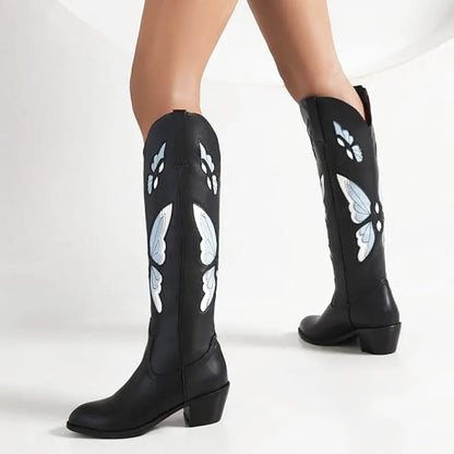 CLARA Botas Vaqueras Para Mujer - Yehaw | Negro/Azul - Yehaw 