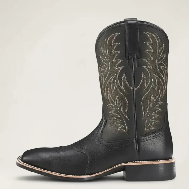 PANCHO Botas Vaqueras Para Hombre - Yehaw | Negro