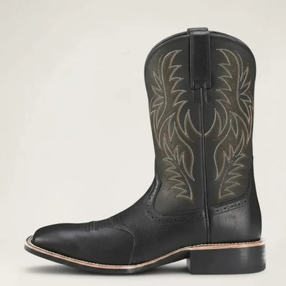 PANCHO Botas Vaqueras Para Hombre - Yehaw | Negro