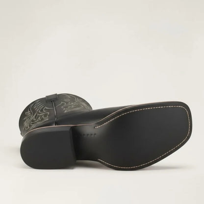 PANCHO Botas Vaqueras Para Hombre - Yehaw | Negro