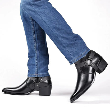MILO Botines Vaqueras Para Hombre - Yehaw | Negro - Yehaw 
