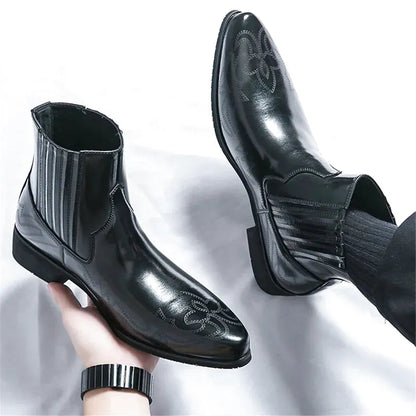 NACHO Botines Vaqueras Para Hombre - Yehaw | Negro - Yehaw 