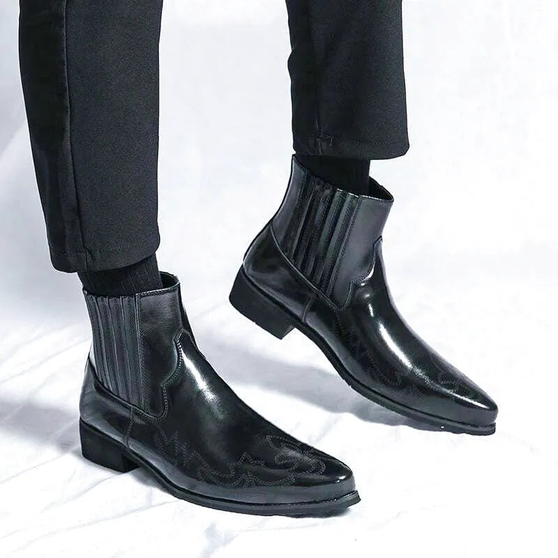 NACHO Botines Vaqueras Para Hombre - Yehaw | Negro - Yehaw 