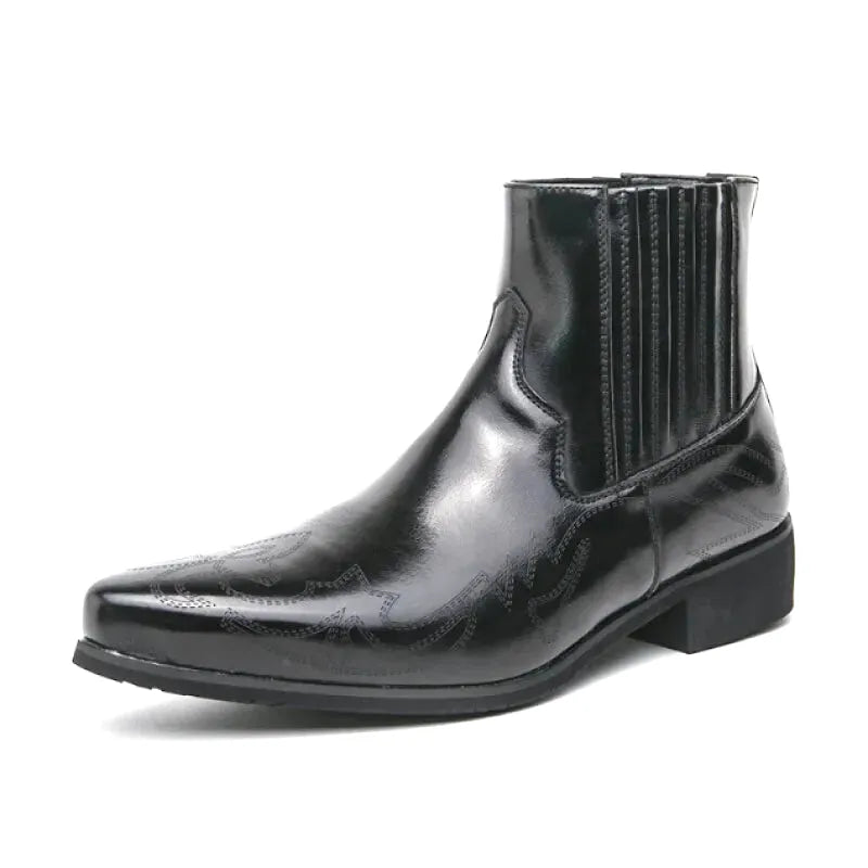 NACHO Botines Vaqueras Para Hombre - Yehaw | Negro - Yehaw 
