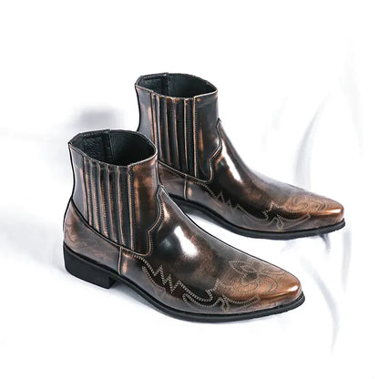 NACHO Botines Vaqueras Para Hombre - Yehaw | Oro - Yehaw 