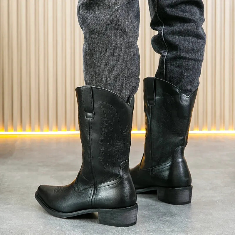 NETO Botas Vaqueras Para Hombre - Yehaw | Negro - Yehaw 