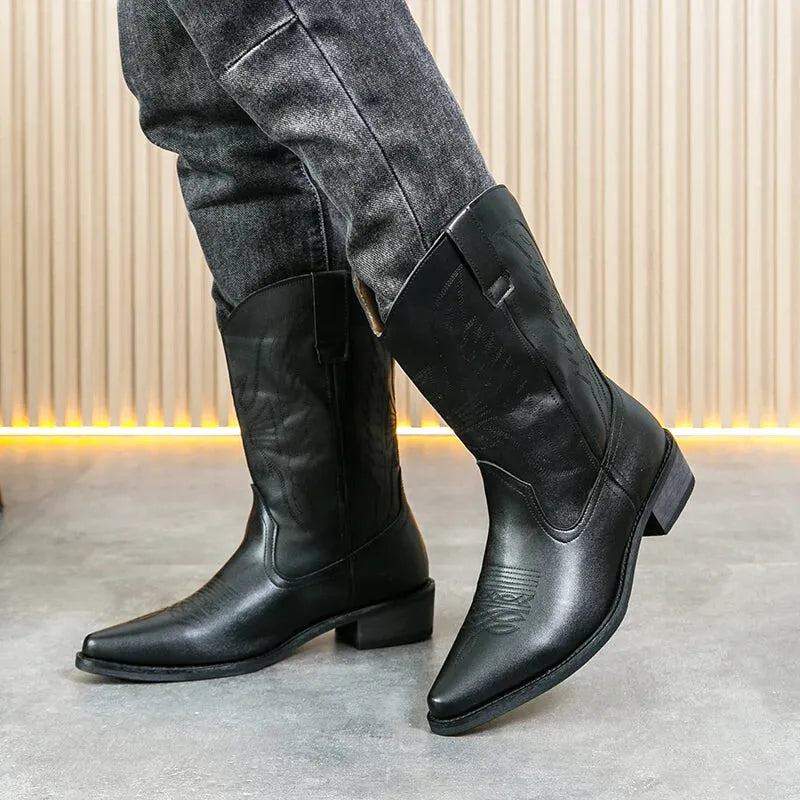 NETO Botas Vaqueras Para Hombre - Yehaw | Negro - Yehaw 