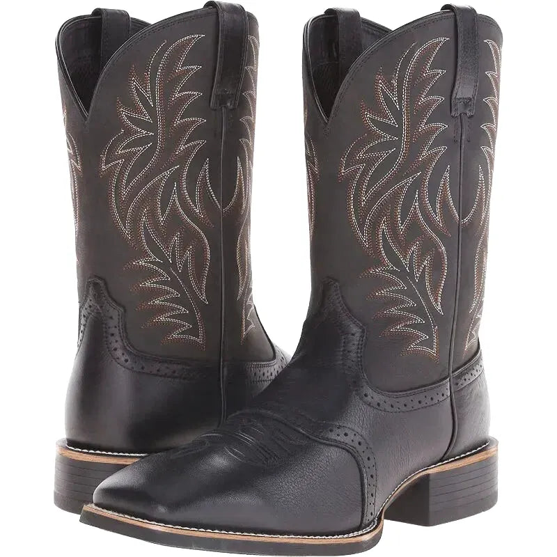 PANCHO Botas Vaqueras Para Hombre - Yehaw | Negro - Yehaw 