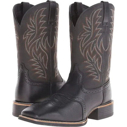 PANCHO Botas Vaqueras Para Hombre - Yehaw | Negro - Yehaw 