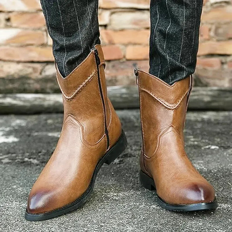 TAVO Botines Vaqueras Para Hombre - Yehaw | Cafe Claro - Yehaw 