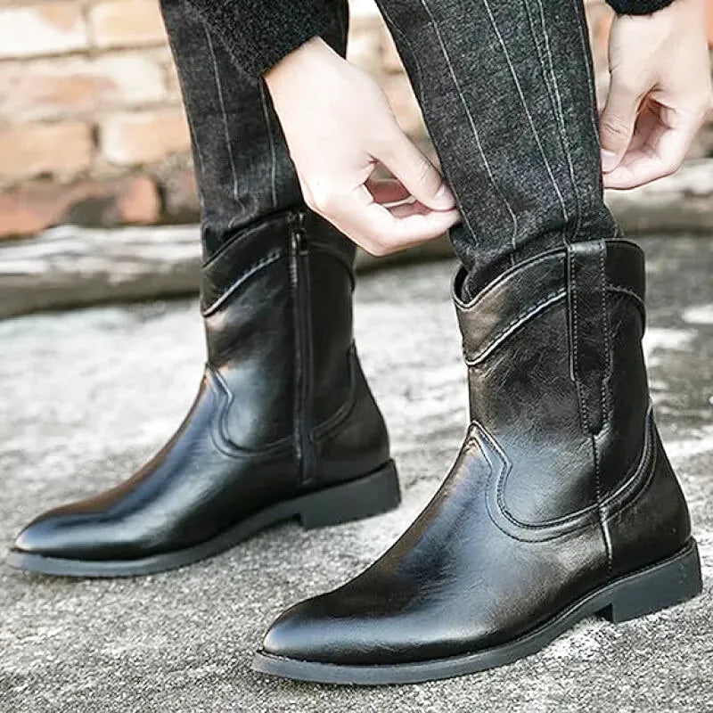TAVO Botines Vaqueras Para Hombre - Yehaw | Negro - Yehaw 
