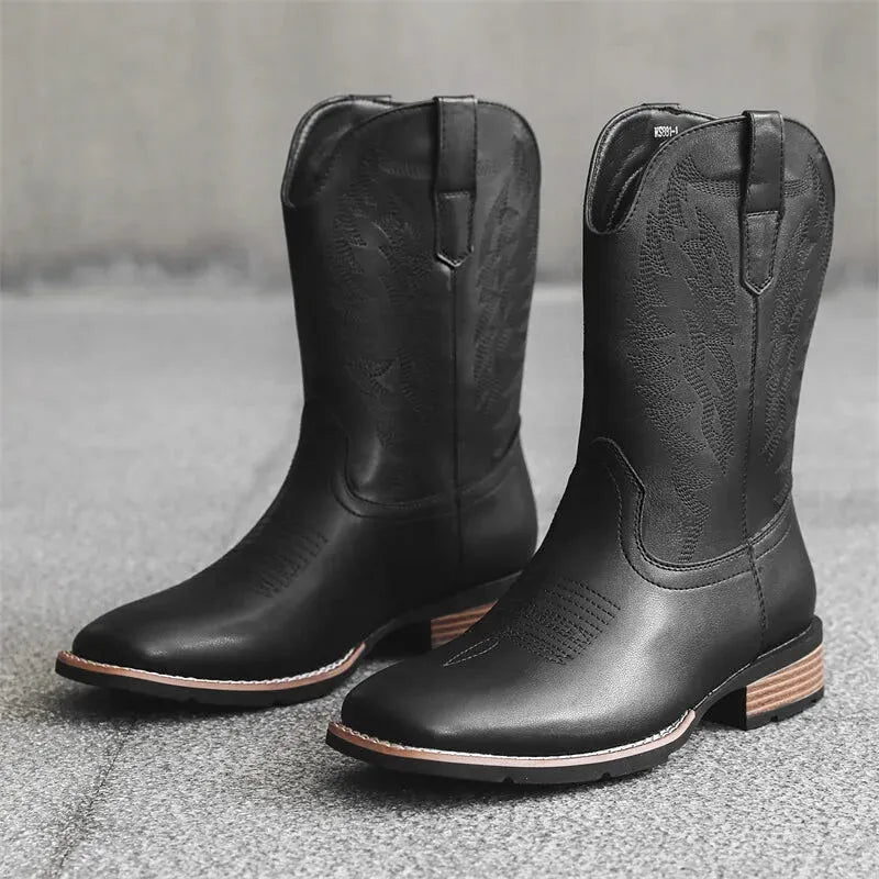 TITO Botas Vaqueras Para Hombre - Yehaw | Negro - Yehaw 
