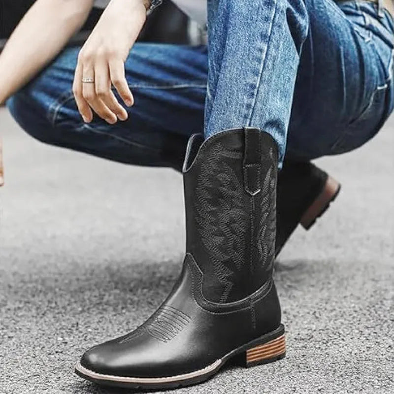 TITO Botas Vaqueras Para Hombre - Yehaw | Negro - Yehaw 