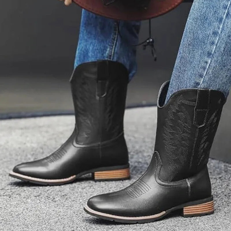 TITO Botas Vaqueras Para Hombre - Yehaw | Negro - Yehaw 